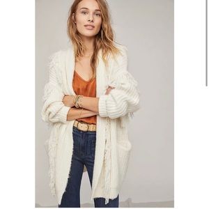 Anthropologie Amanza Fringed Cardigan